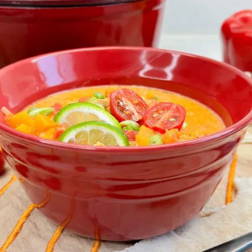 Pompoencurry met kip
