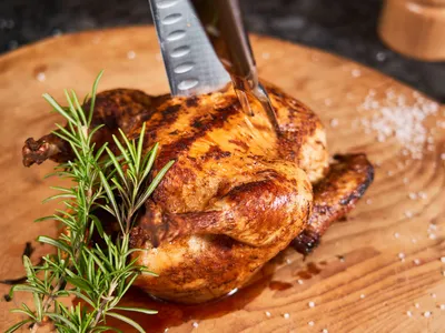 Kruidenkip uit de oven