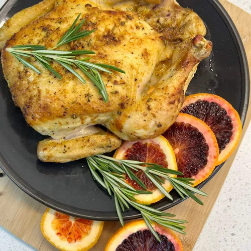Sinaasappelkip uit de oven