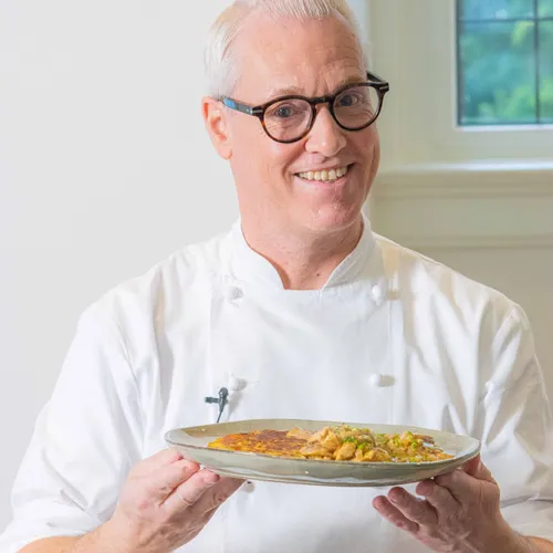 Züricher geschnetzeltes met kip en rösti, door Rudolph van Veen