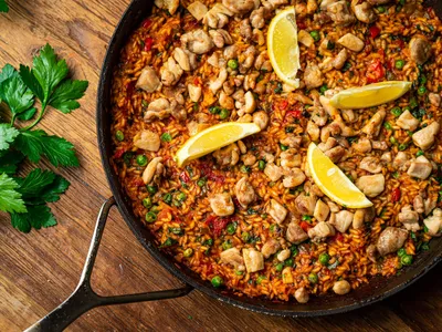 Paella met kip