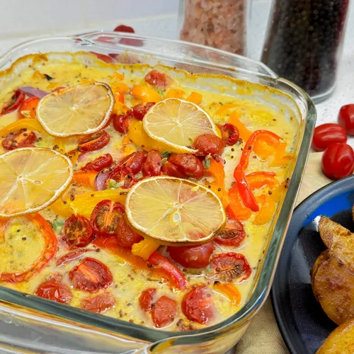 ovenschotel met kip en paprika