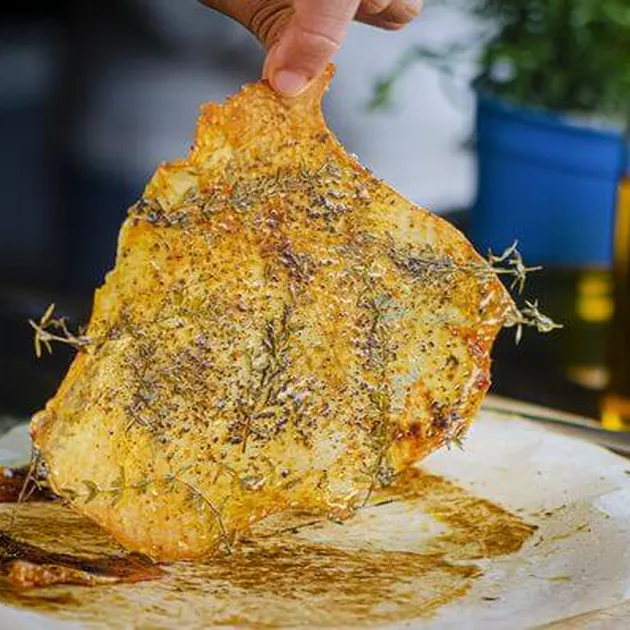 Krokante kipchips