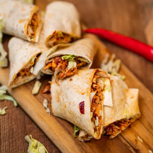 Wrap met pulled chicken