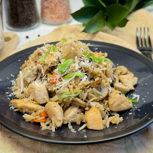 Risotto met kip en wintergroenten