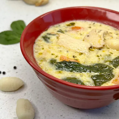 Soep met gnocchi en kip