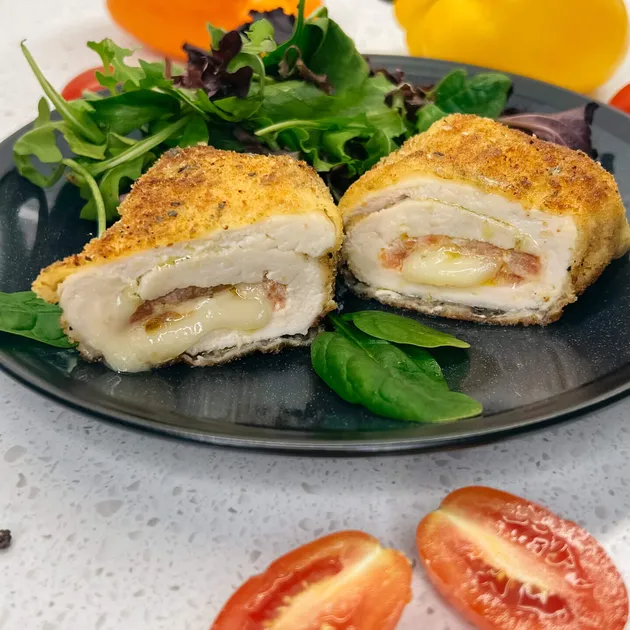 Gevulde kipschnitzel caprese
