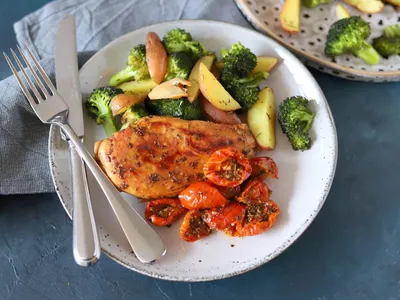 Kiprecepten - Balsamico kip met aardappeltjes en broccoli