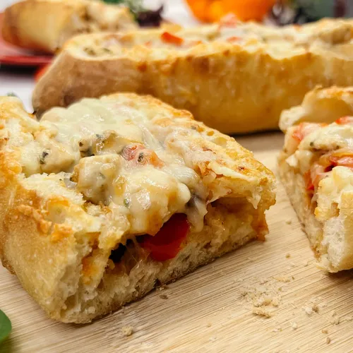Gevuld stokbrood met kip