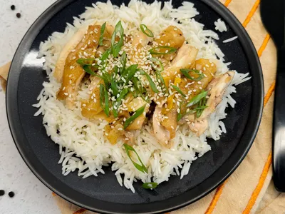 Kip met teriyaki en rijst