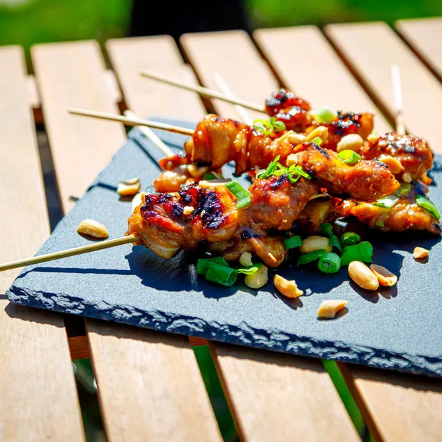 Coconut chicken skewers