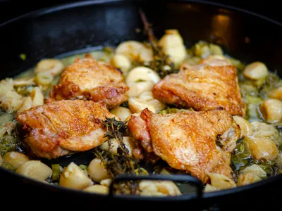 Kiprecepten - Kip met 40 teentjes knoflook