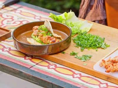 BBQ Kip tandoori op een warme flatbread