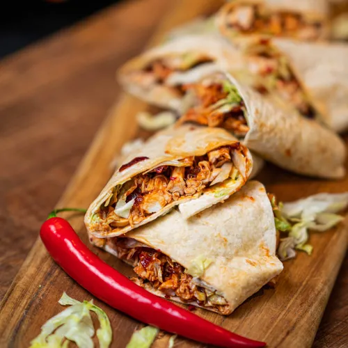 Wrap met pulled chicken