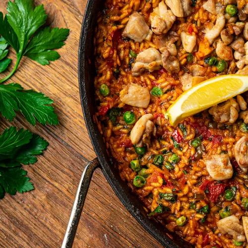 Paella met kip