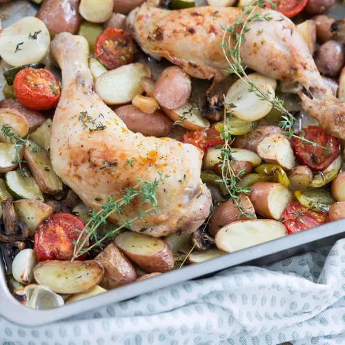 Kippenpoot met sinaasappel en tijm uit de oven