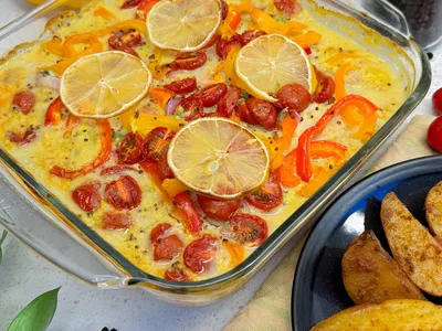 Ovenschotel met kip en paprika