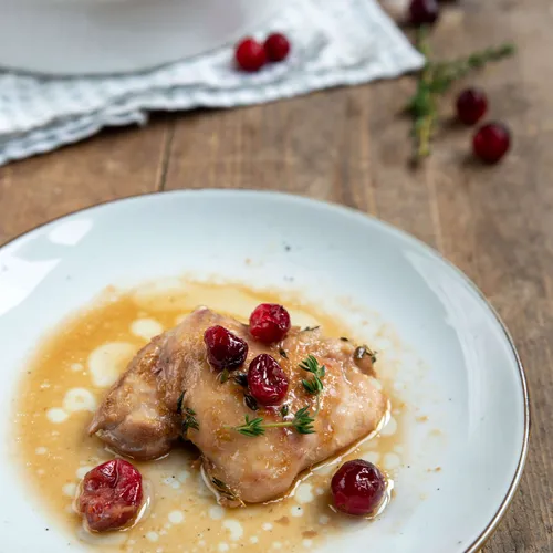 Kip met cranberry's, tijm en rozemarijn
