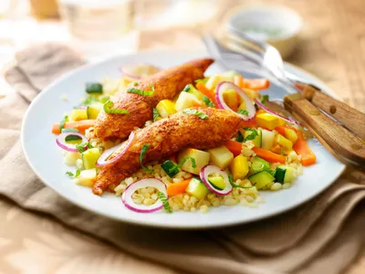 Kipfilethaasjes Met Bulgur