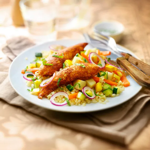 Kipfilethaasjes Met Bulgur