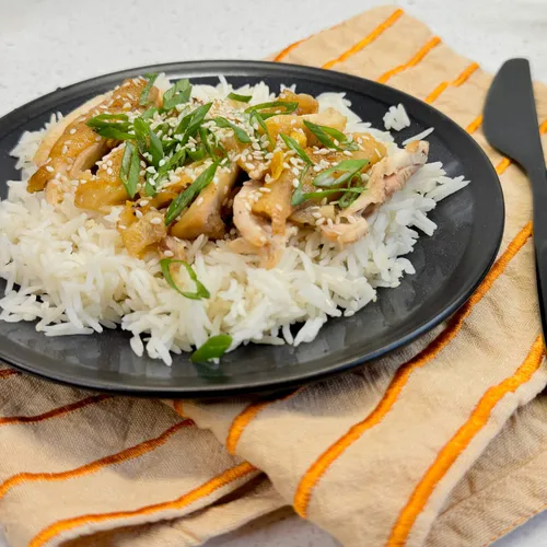 Kip met teriyaki en rijst