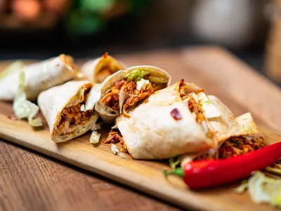 Wrap met pulled chicken