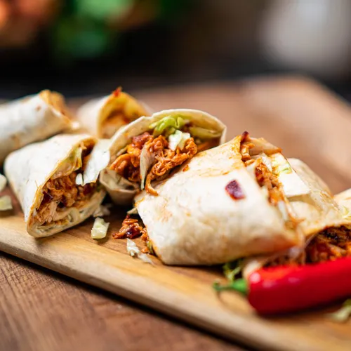 Wrap met pulled chicken