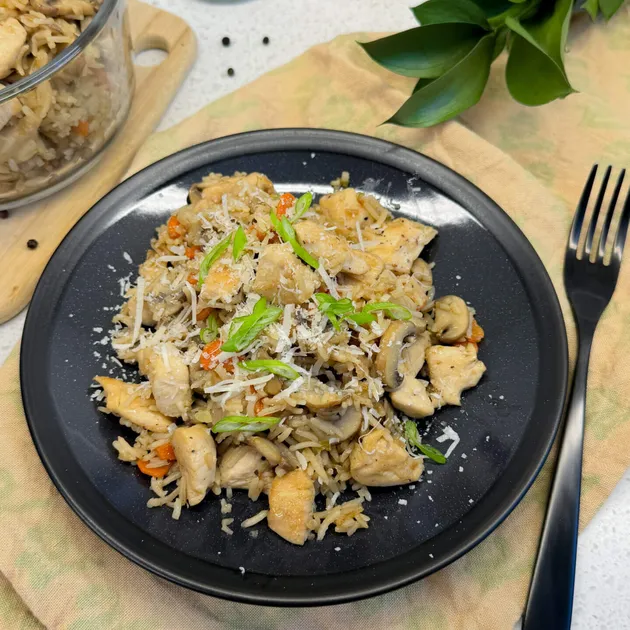 Risotto met kip en wintergroenten