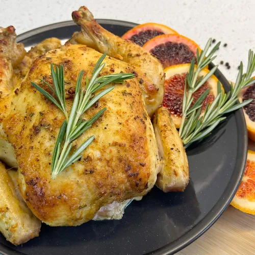 Sinaasappelkip uit de oven