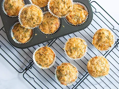 Kiprecepten - Hartige muffins met gerookte kip