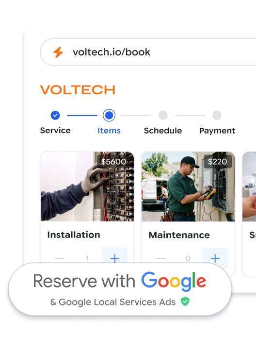 Workiz online booking widget for scheduling electrical jobs