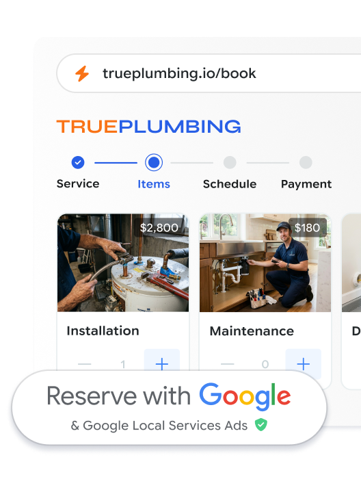 Workiz online booking widget for scheduling plumbing jobs