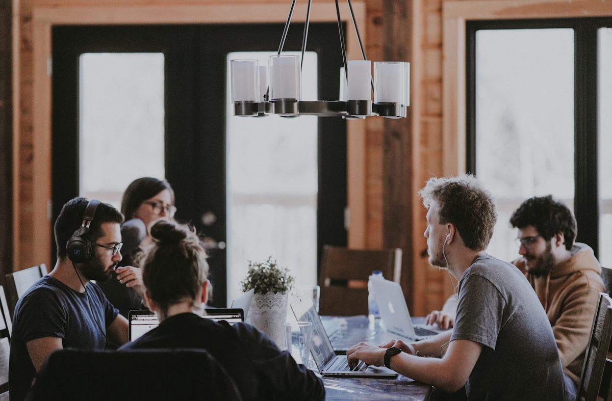 Team around a table