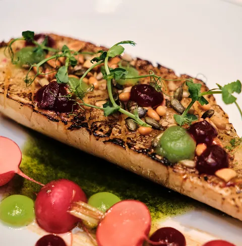 vegetarisches essen angerichtet