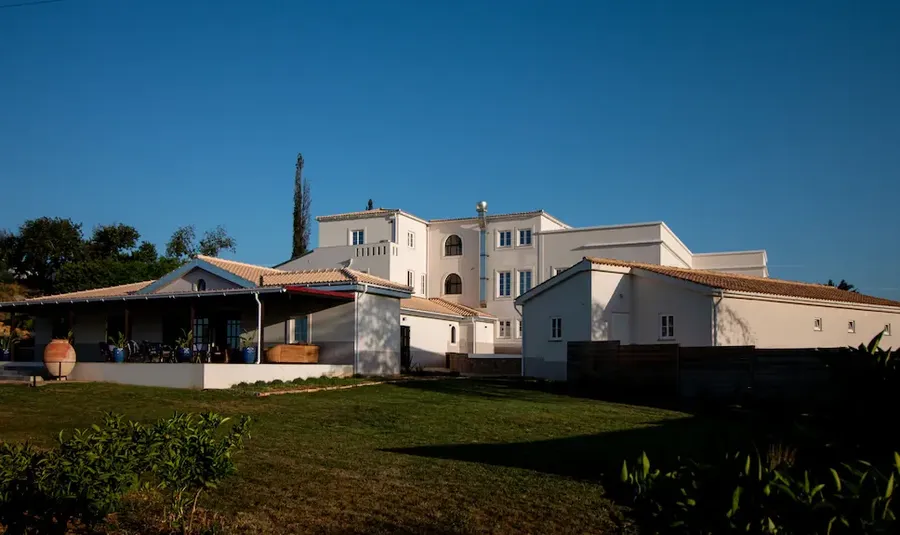 Hotel exterior and terrace at Solar Alvura Farmhouse Hotel
