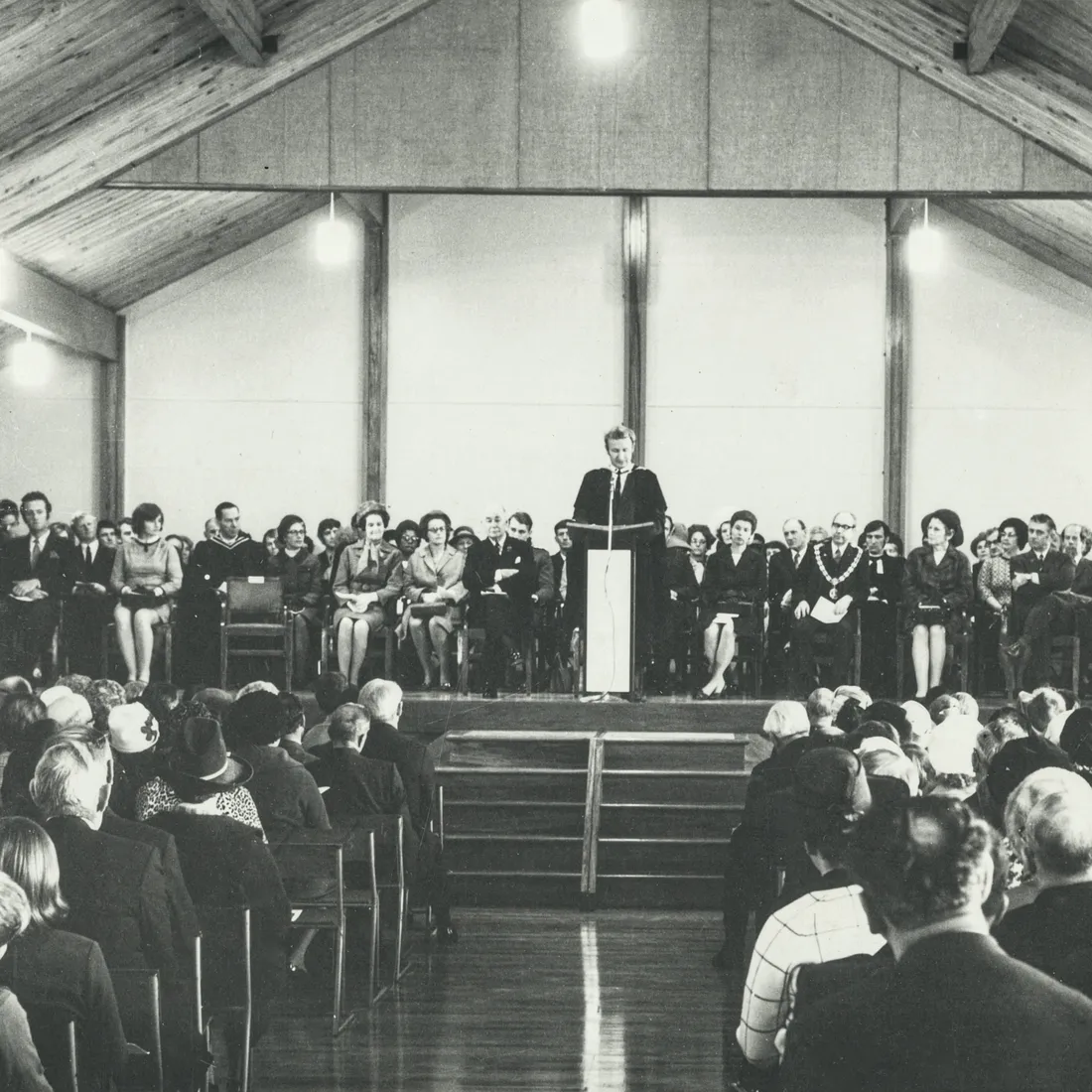Archive photo of the chapel opening service