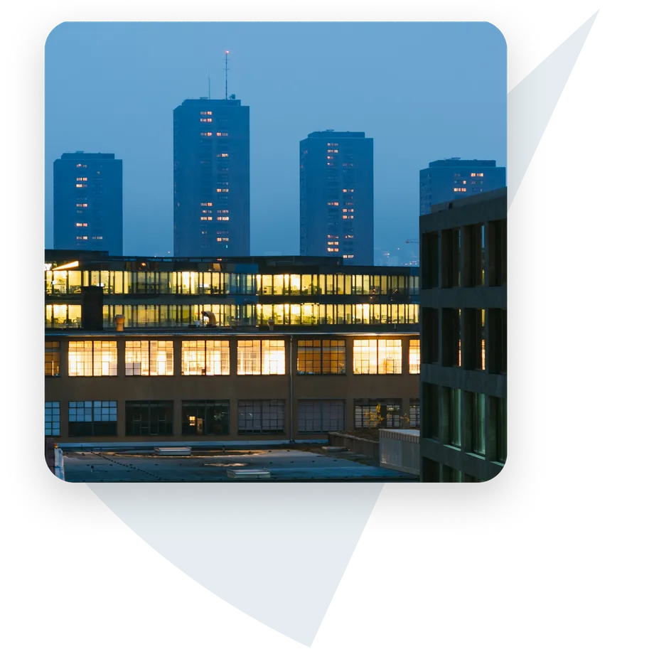 An image showing Zurich at night