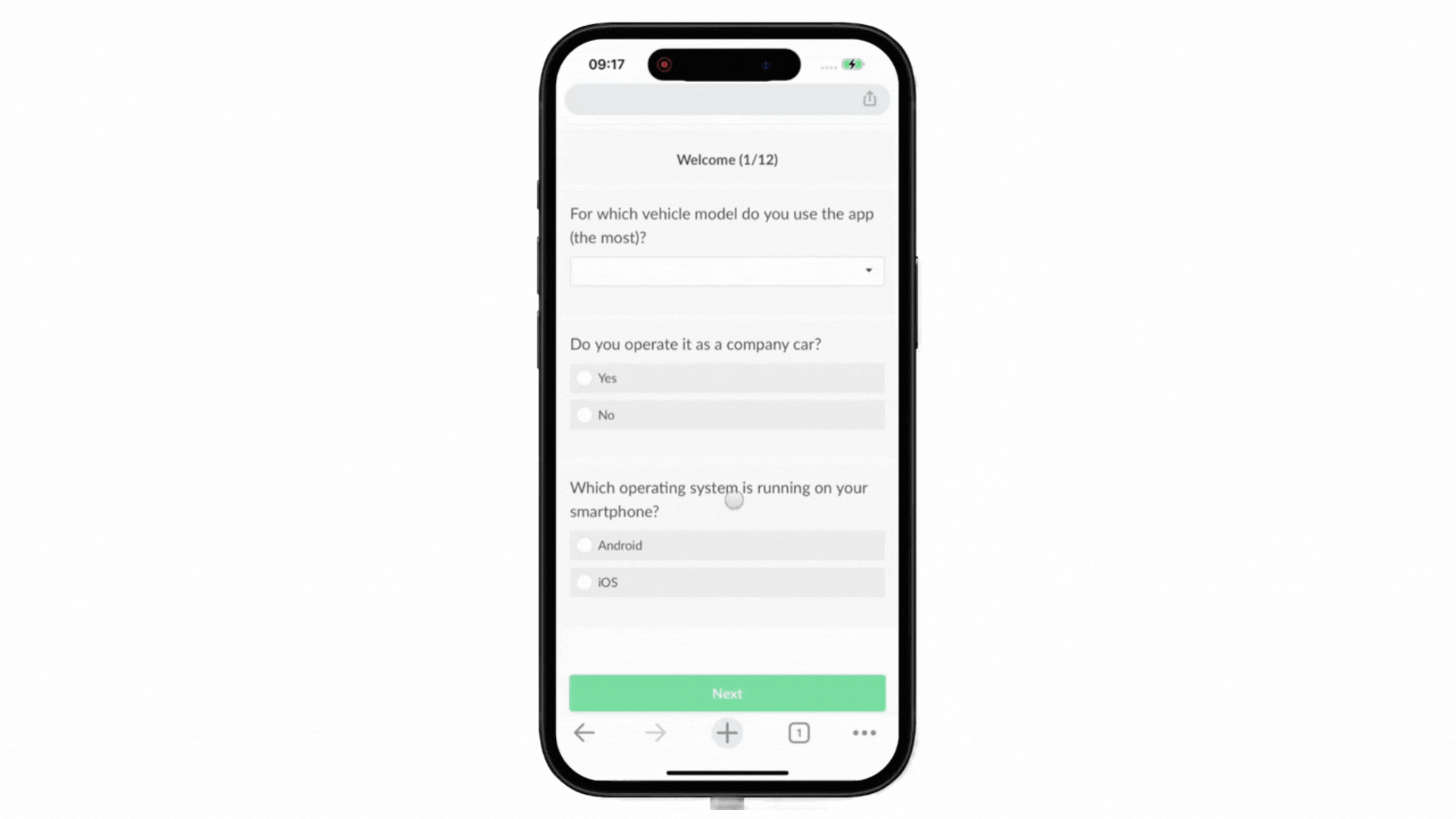 A Gif showing logics function in a Survey