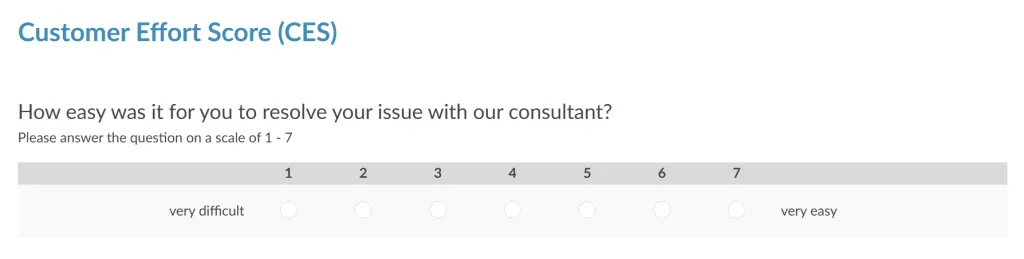 Customer Effort Score