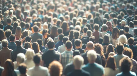 A picture of a crowd