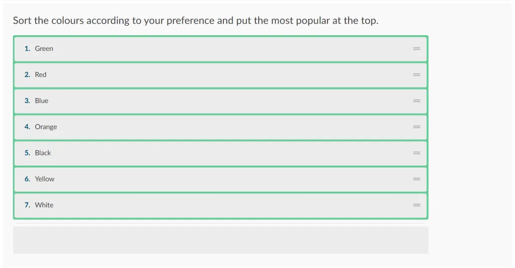 Raking questiontype