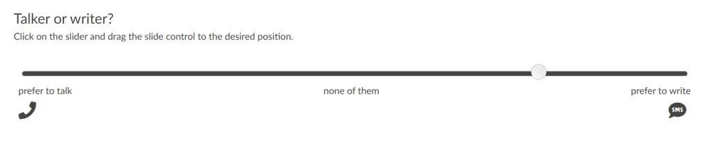 Slider questiontype