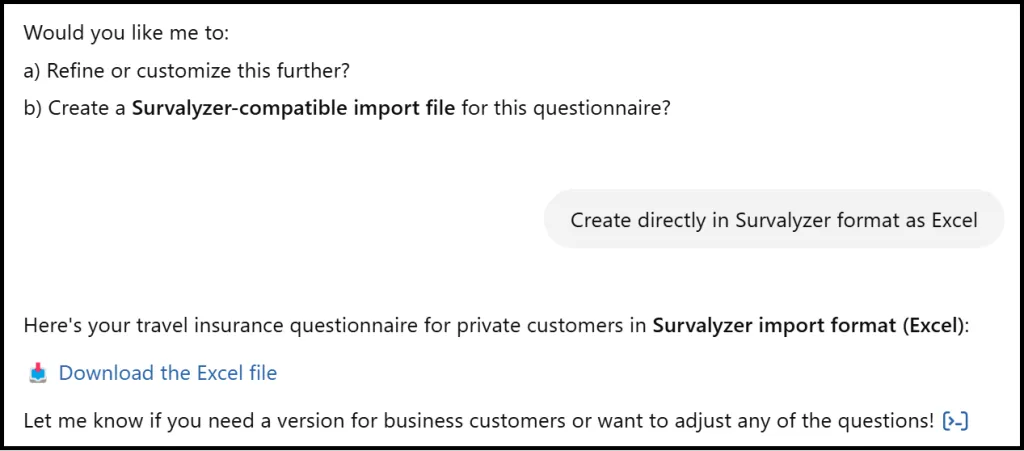 Download questionnaire AI