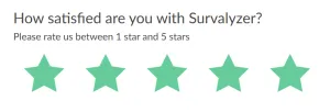 Star scale Questiontype