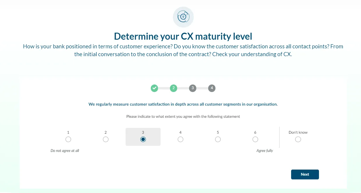 Example of embedded survey created in Survalyzer