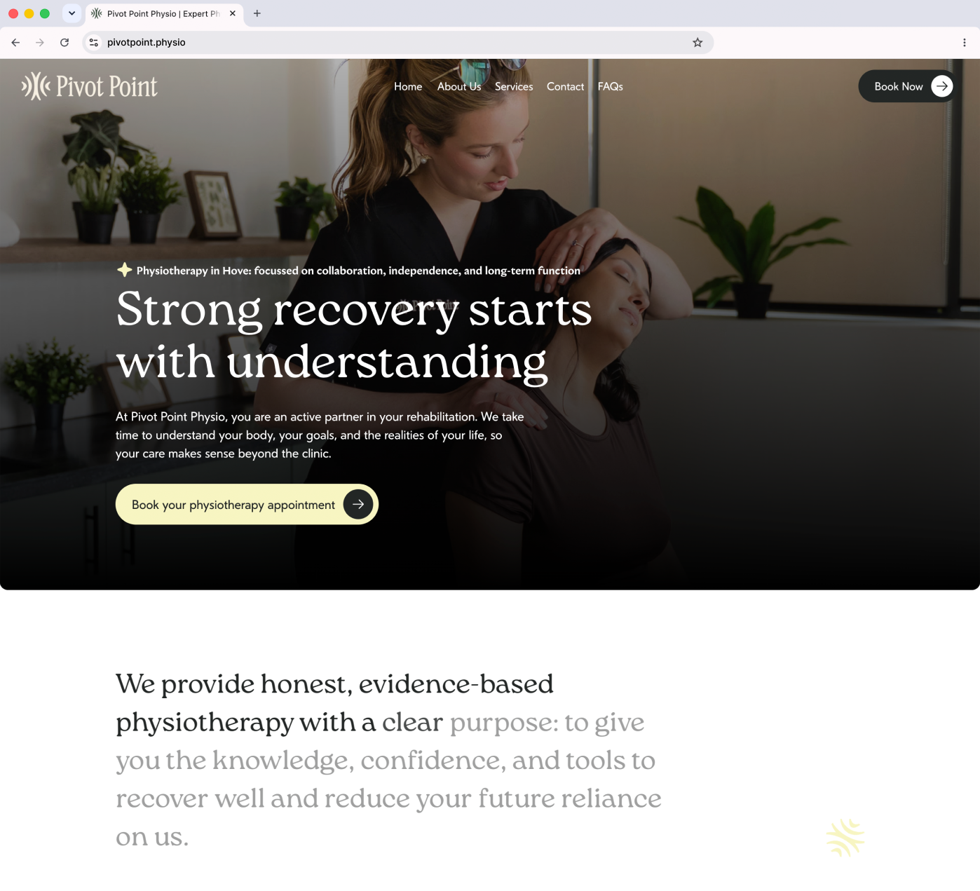Pivot Point Physio designed by Planet People Studio using Roca from My Creative Land.