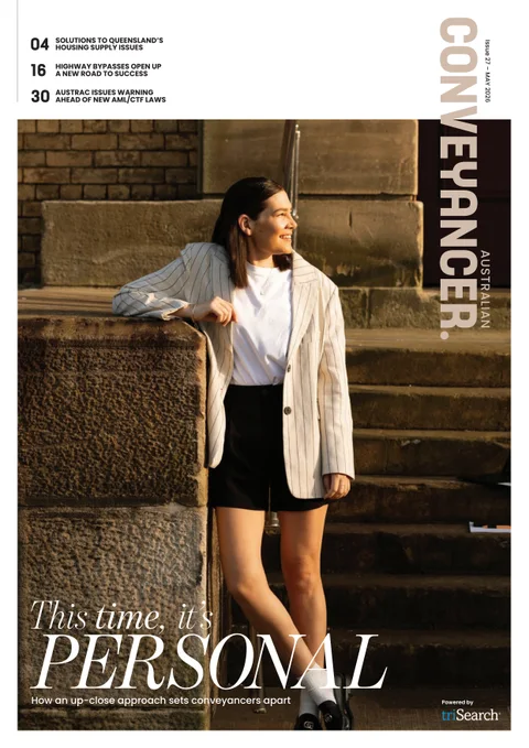 Cover: Conveyancing: Now it's personal