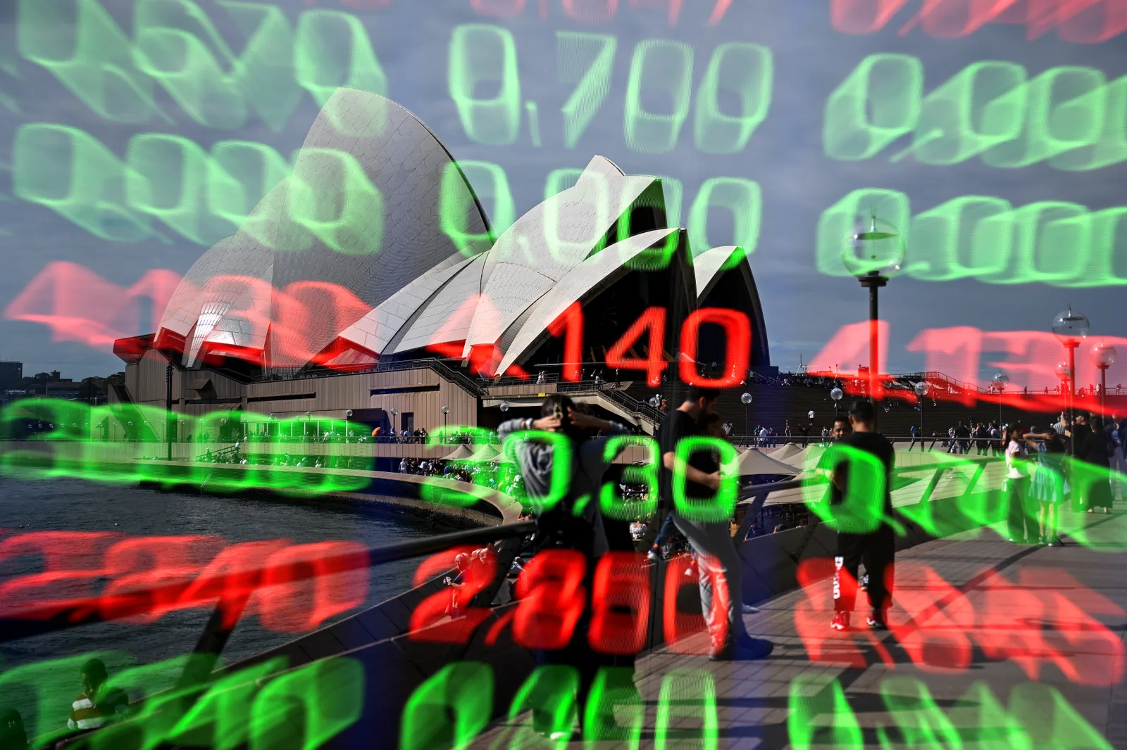 The Australian stock market is trading higher despite some worries about a range of economic risks.