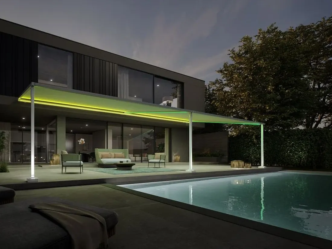 Markilux Style awning showcasing its distinctive curved profile