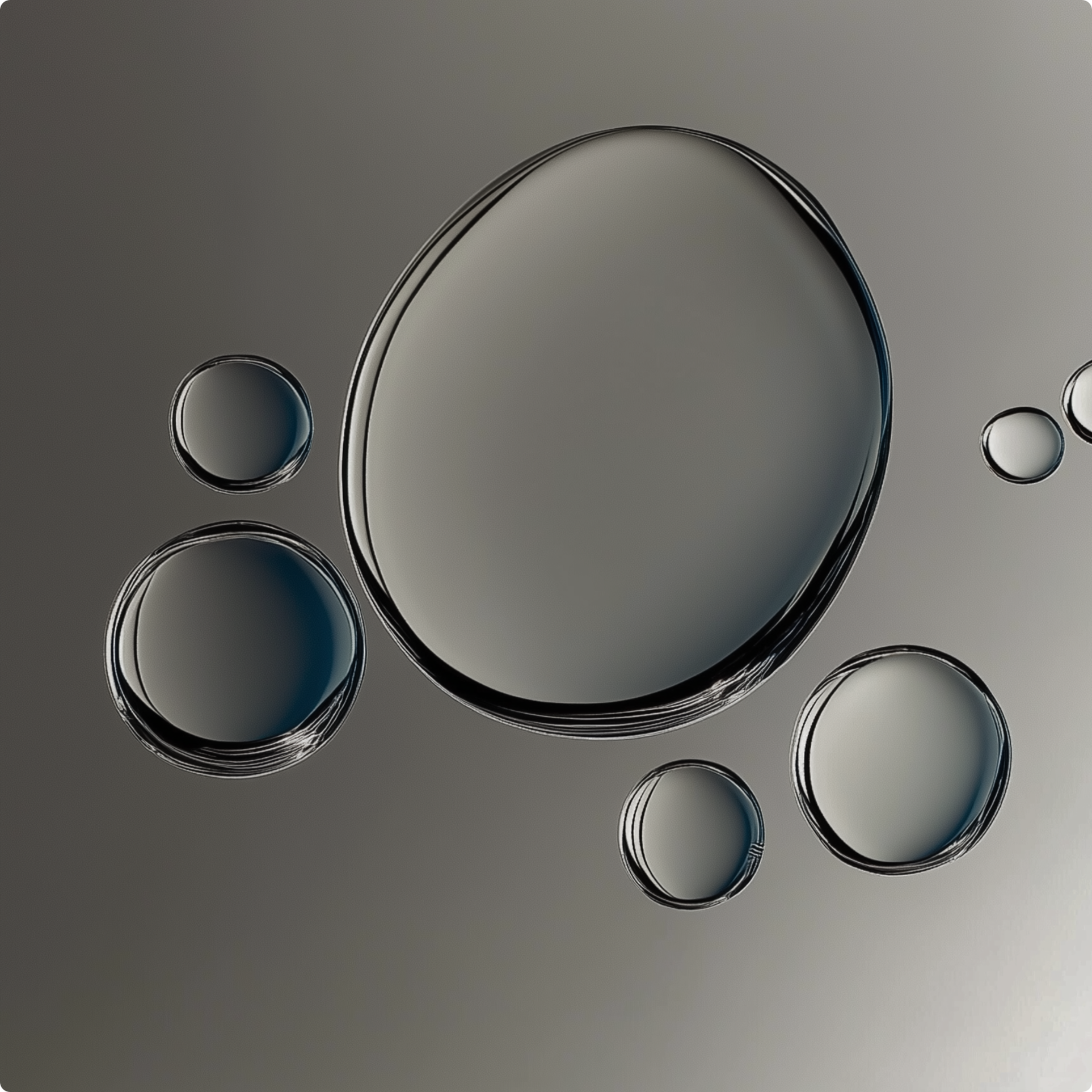 Abstract close-up of clear liquid droplets representing IV drip hydration therapy